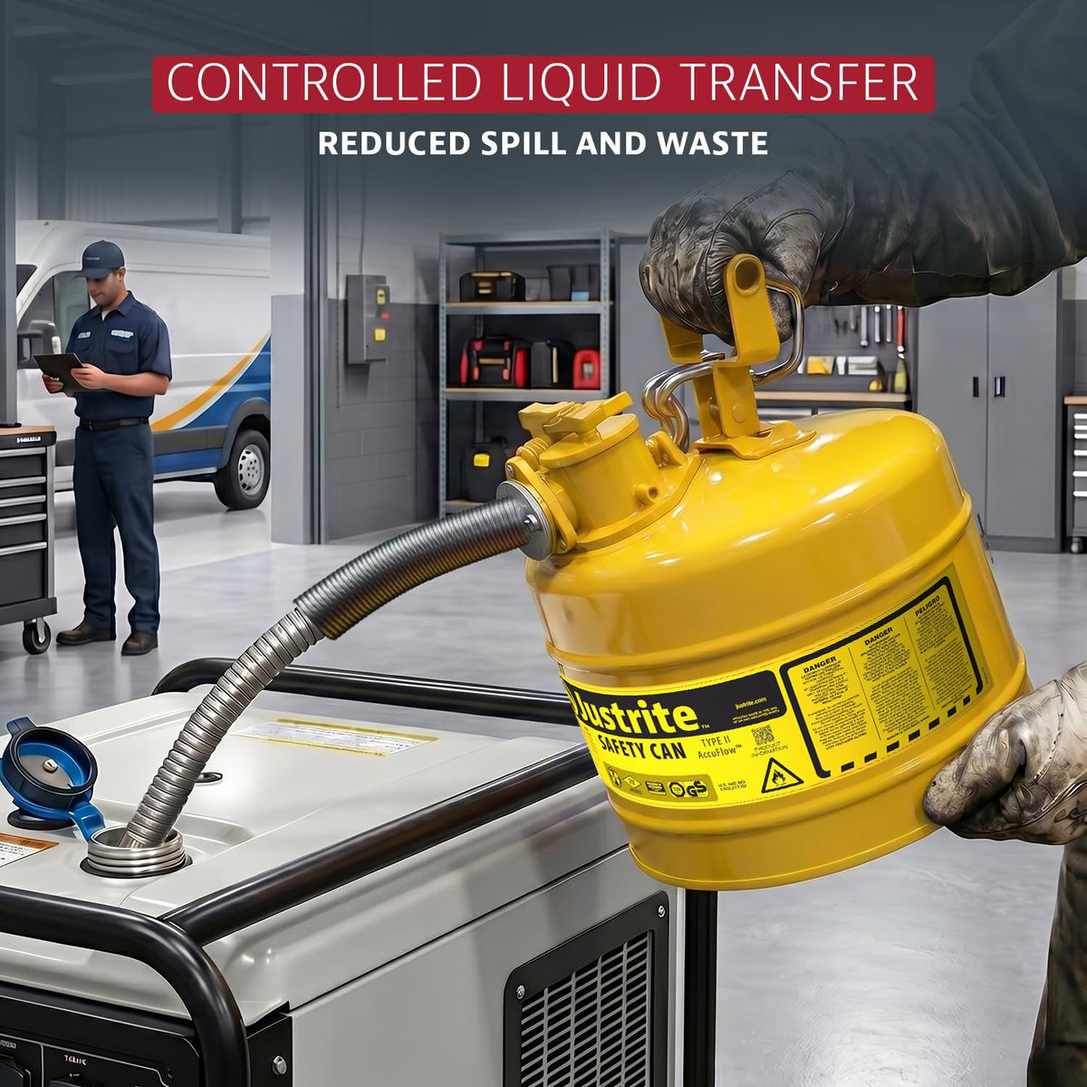 Yellow Galvanized Steel Diesel Fuel Can S8111
