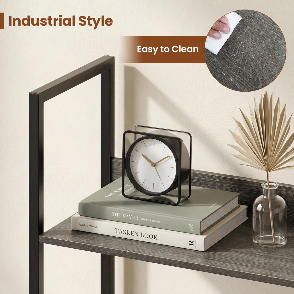 5-Tier Wooden Bookshelf Set of 2 F155344