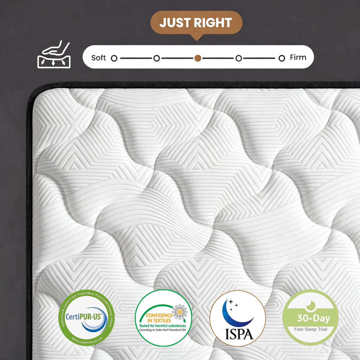 12 Inch Medium Firm Hybrid Full Mattress J4734