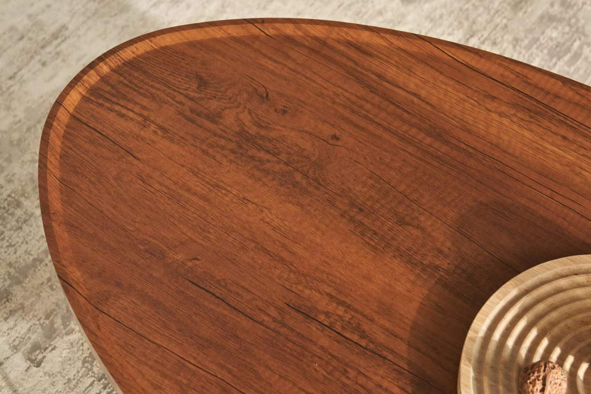 Black Walnut Glass Coffee Table O11775