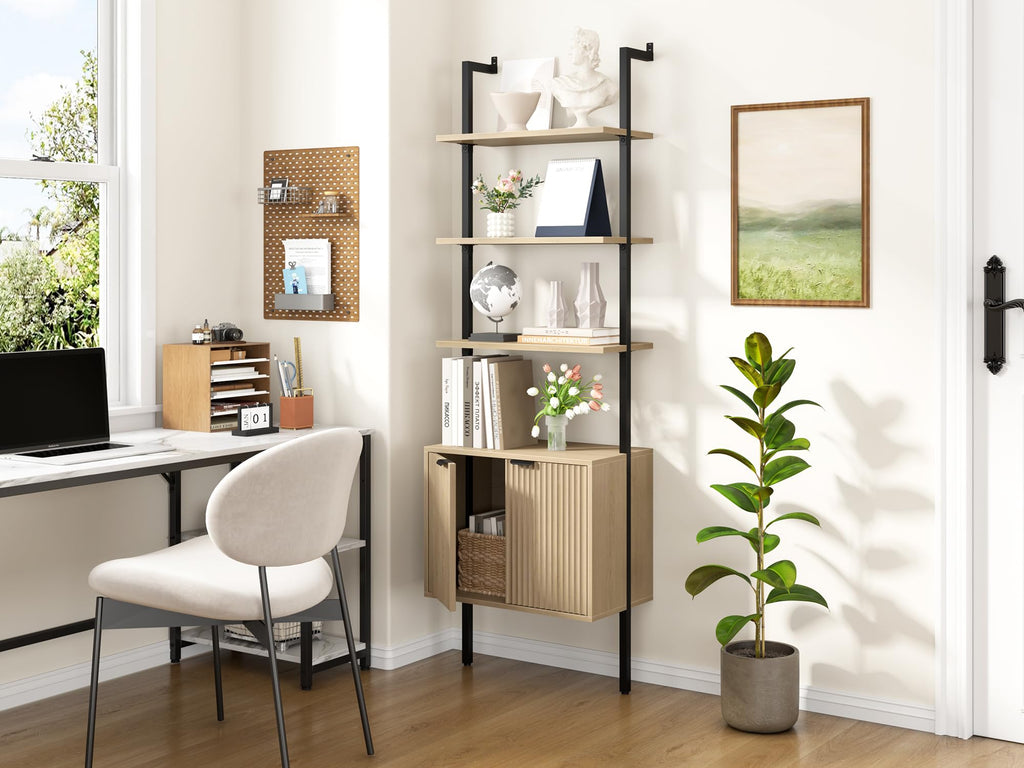 73" Tall Bookshelf with Cabinet L4569