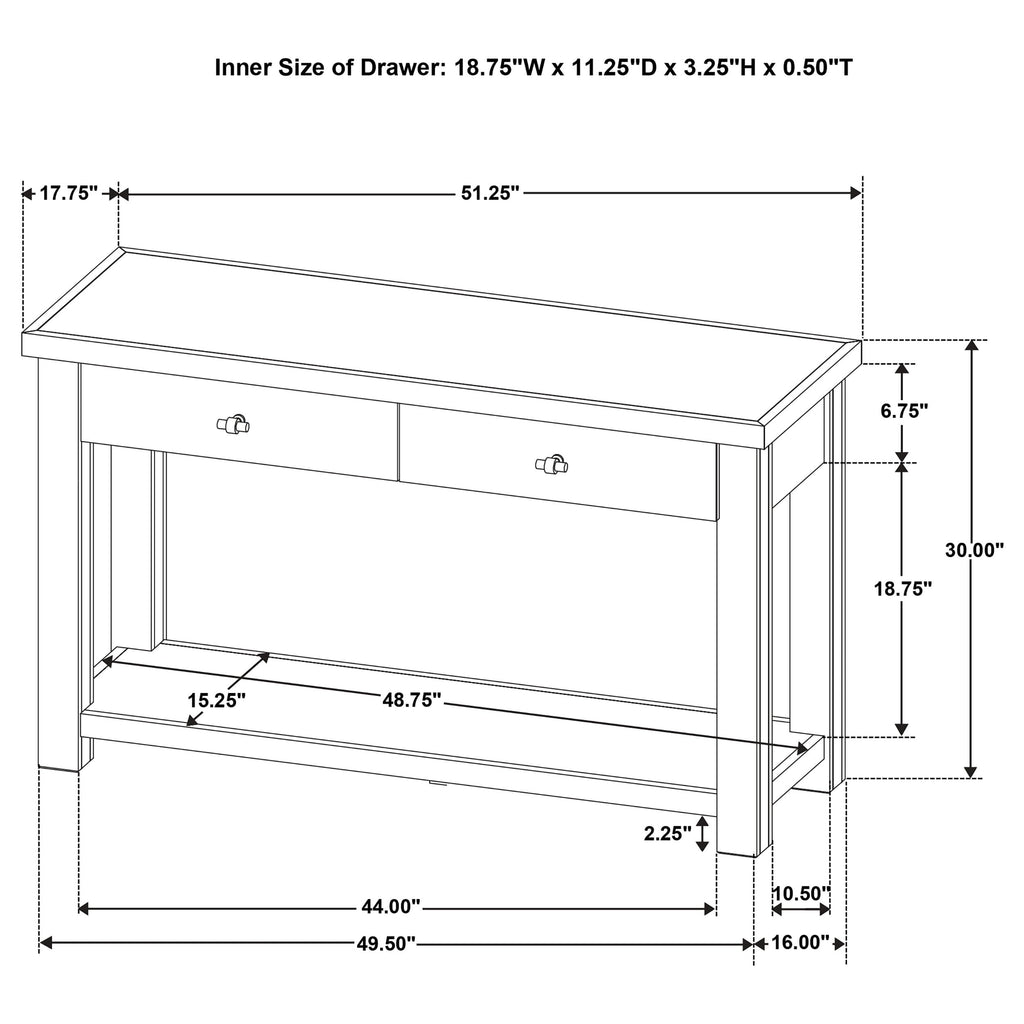Golden Oak Console Table E932496