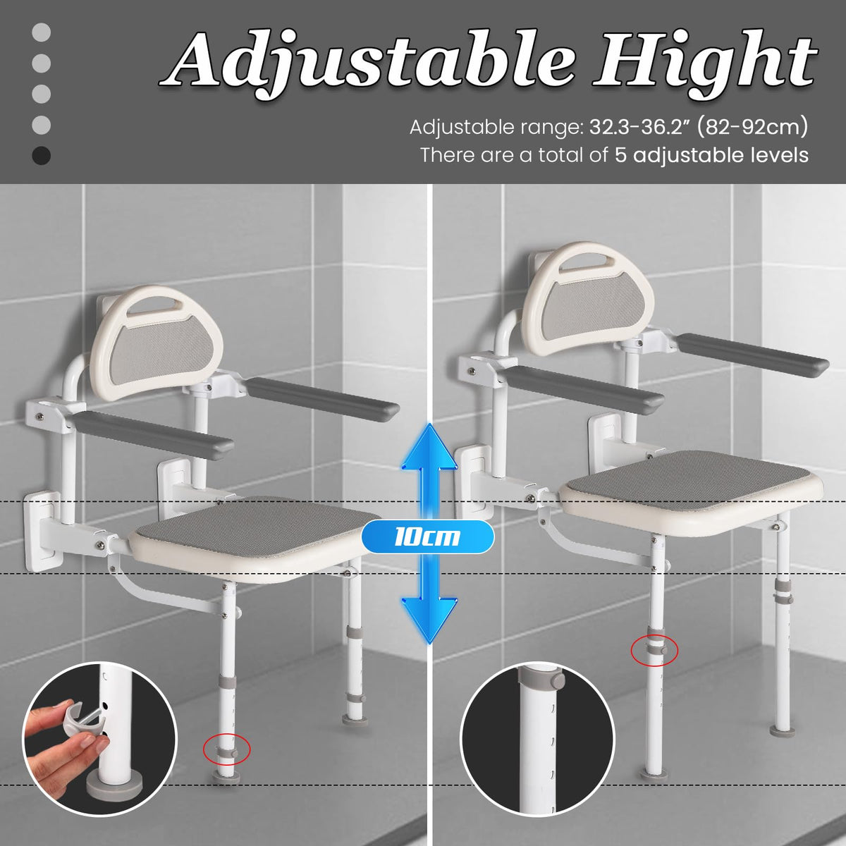 18” Folding Wall Mounted Shower Seat N435503