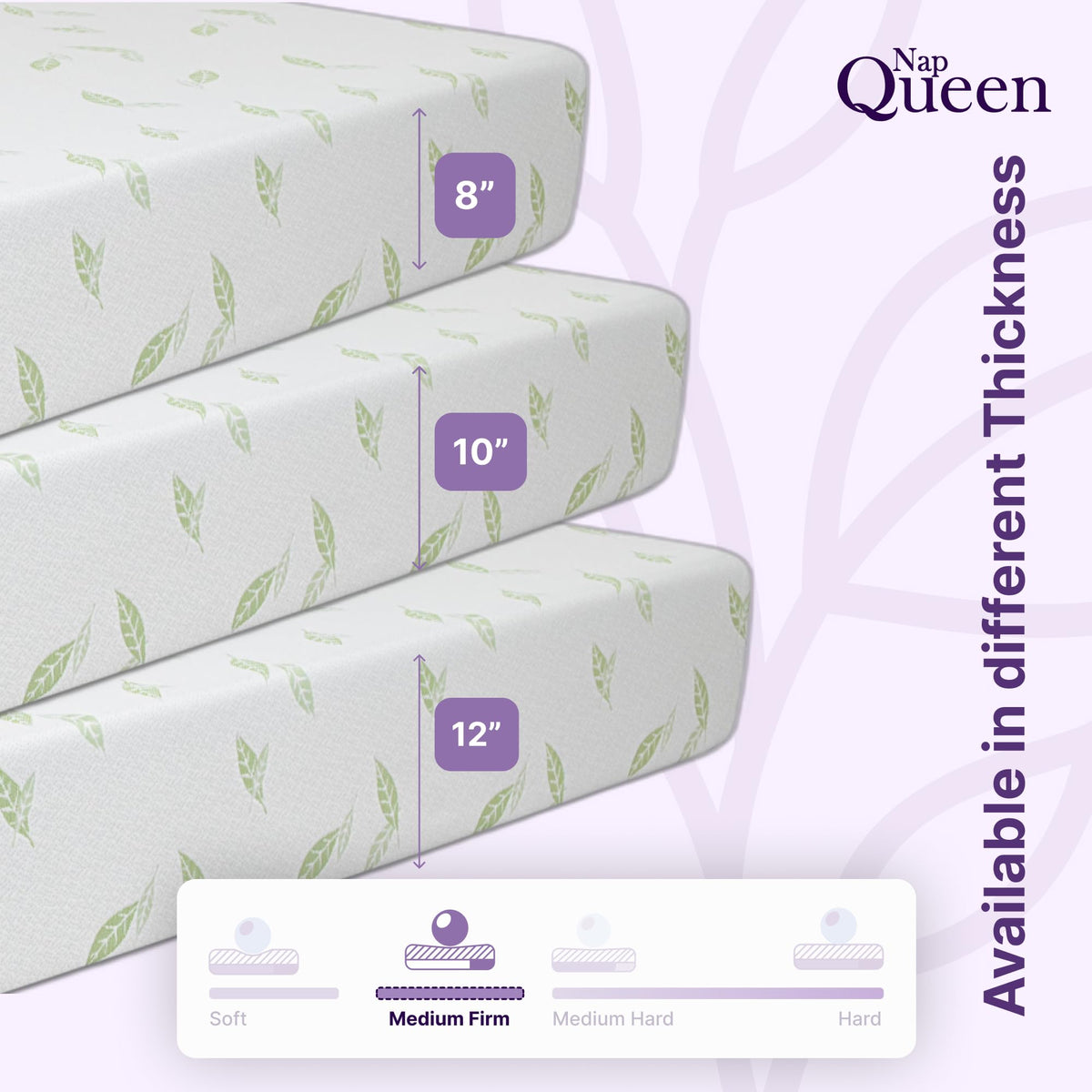 Twin Size 6 Inch Green Tea Memory Foam Mattress N968261