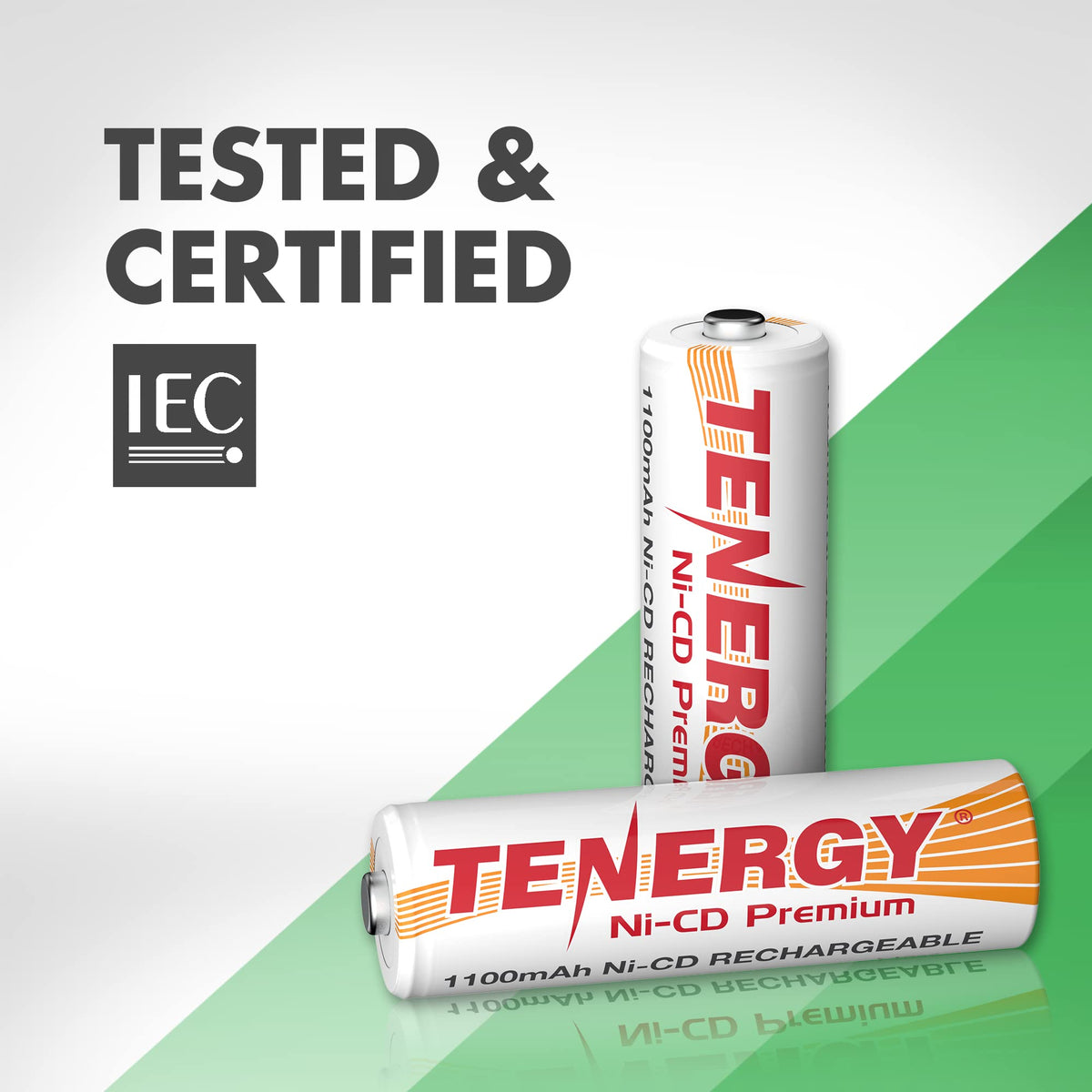 AA NiCd Rechargeable Batteries 1100mAh 1.2V 12 Count D215