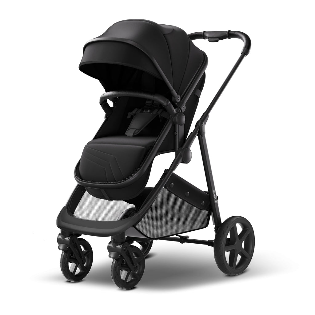 2-in-1 Bassinet Stroller Reversible Seat Black U138919