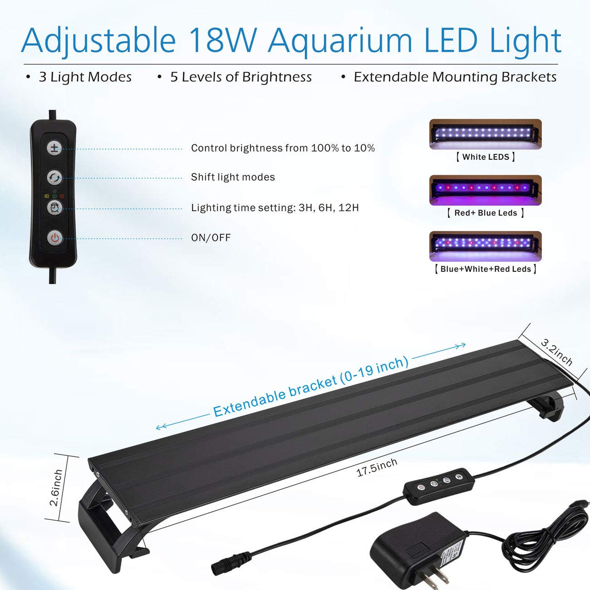 8 Gallon LED Glass Aquarium Kit with 3D Rockery Background X49299