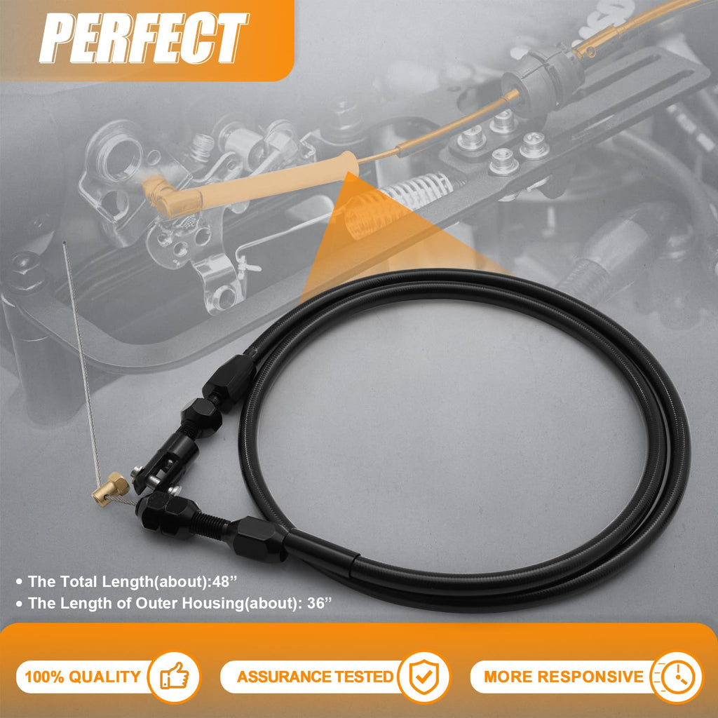 36-Inch LS Throttle Cable Stainless Steel Braided Y747