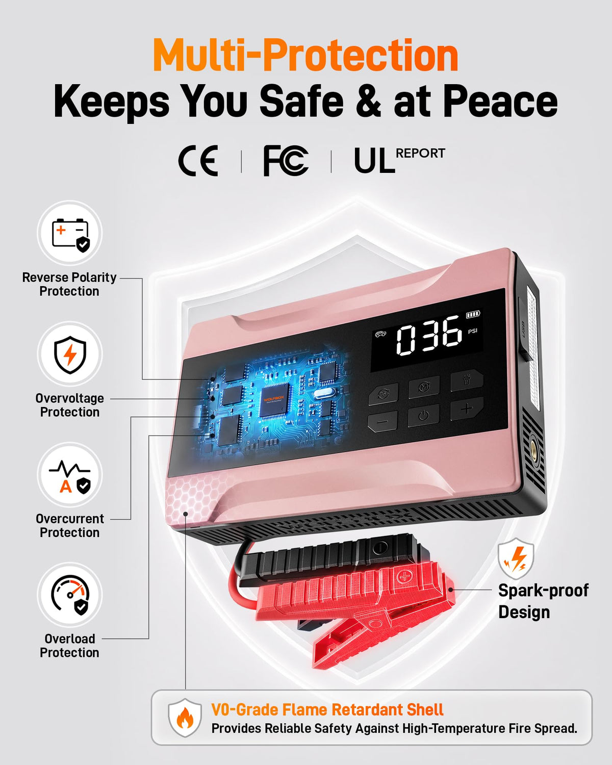 2000A Jump Starter with Air Compressor S807028
