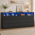 6 Drawer Dresser with Power Outlet and LED Lights I32255