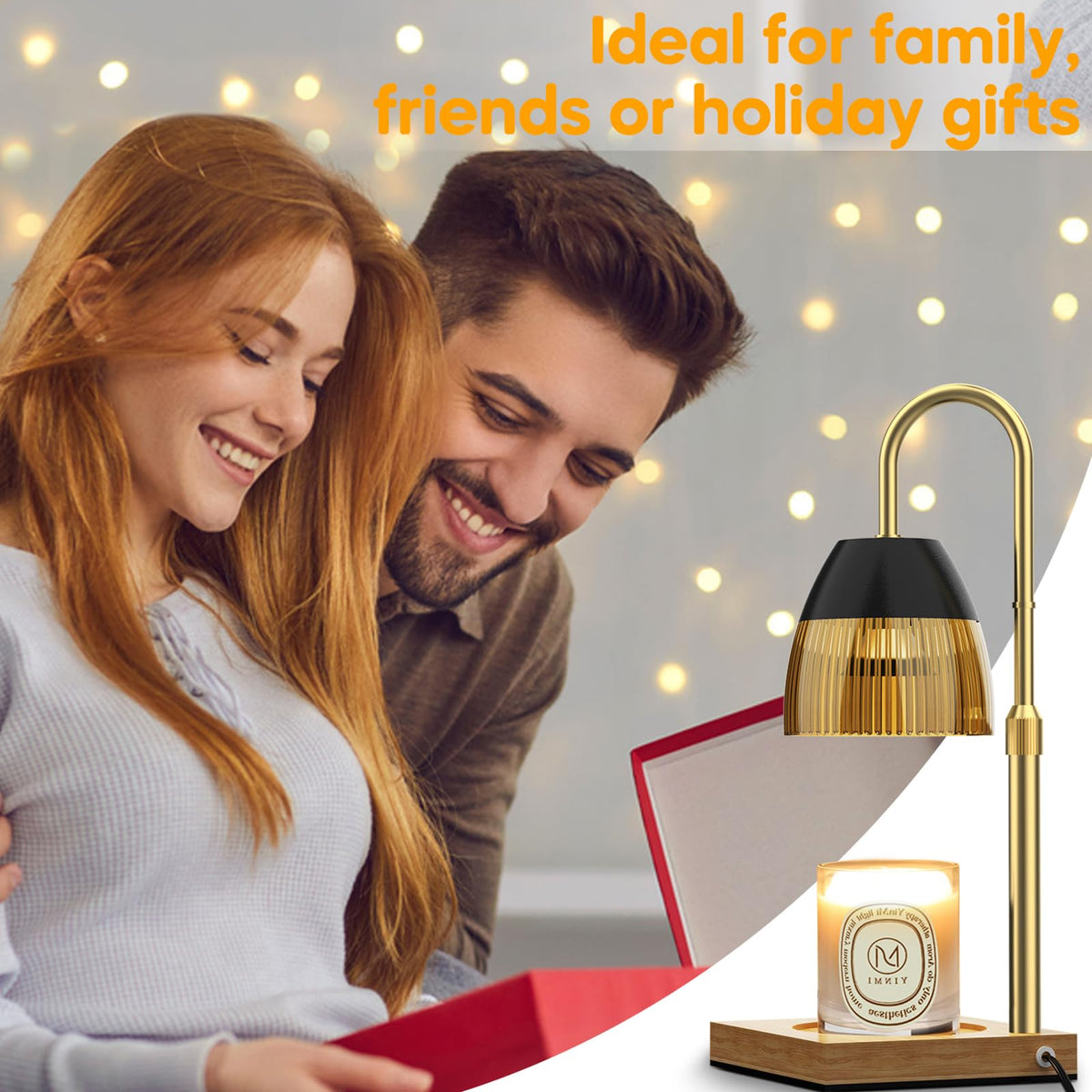 Candle Warmer Lamp with Timer Auto Off, Dimmable Height Adjustable Wax Melting Lamp H84088