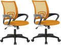 Orange Mesh Mid-Back Office Chair K2681