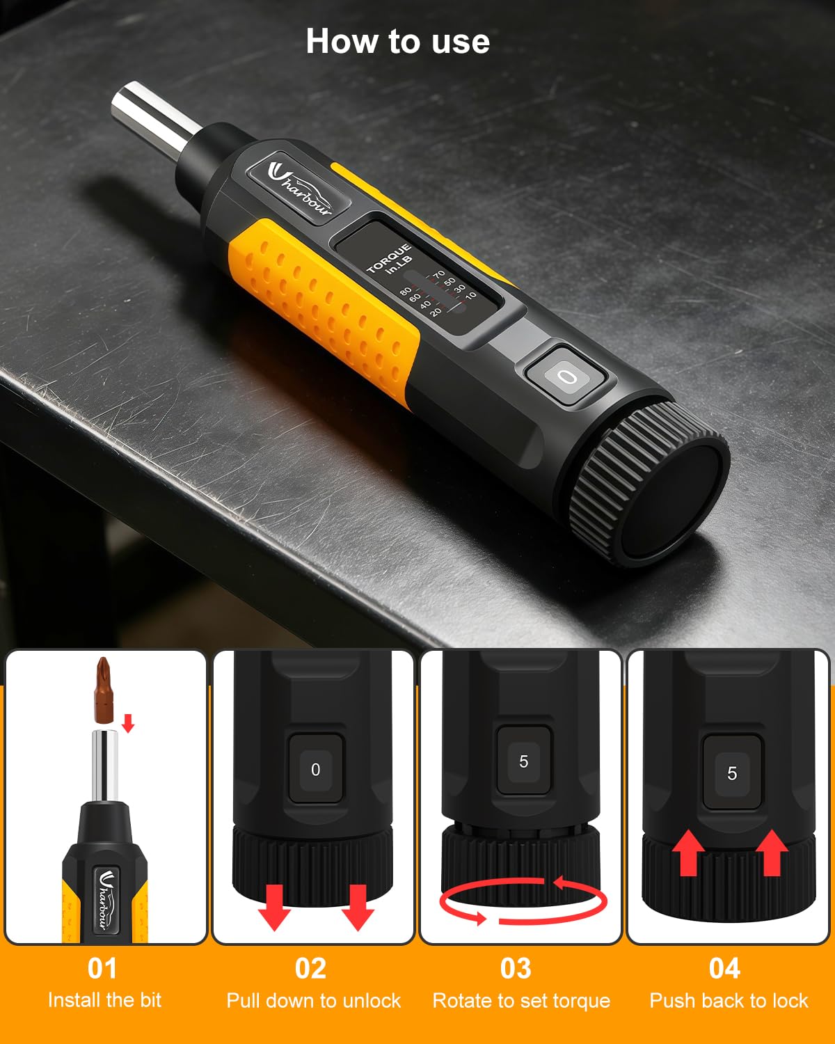 10-80 in.lb Torque Screwdriver Set U7226