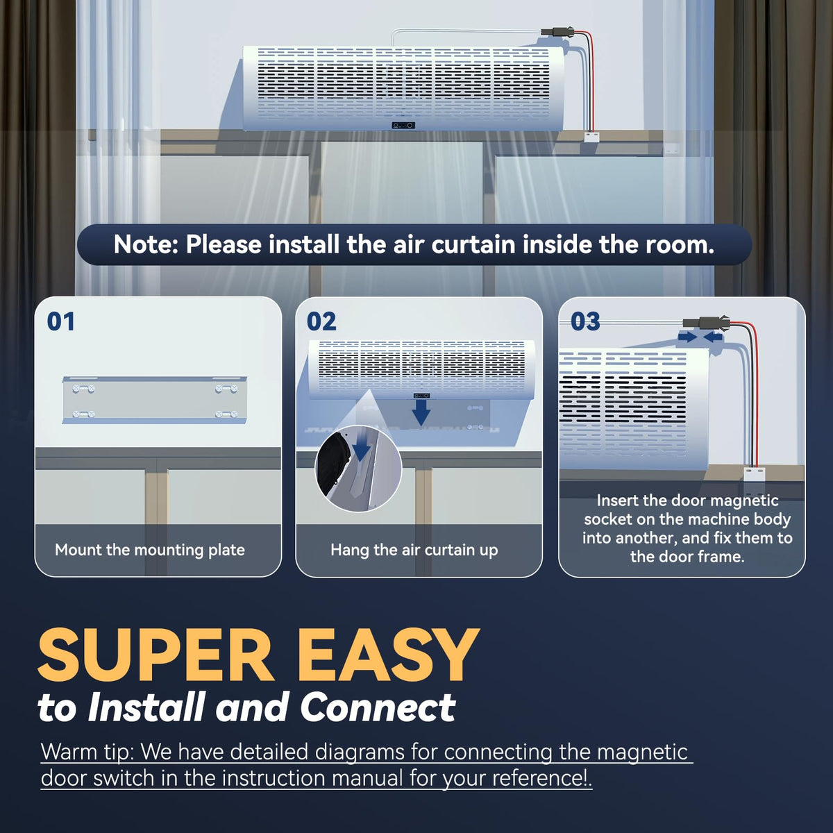 36 Inch 2 Speeds Air Curtain N116