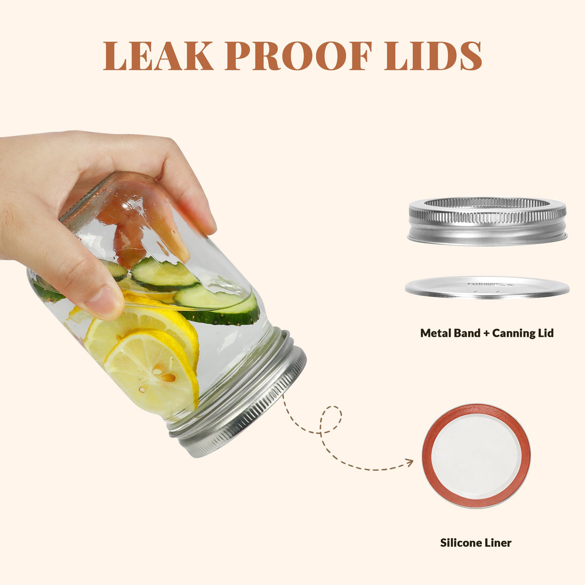 20 Pcs 12oz Glass Mason Jars With Lids H38016