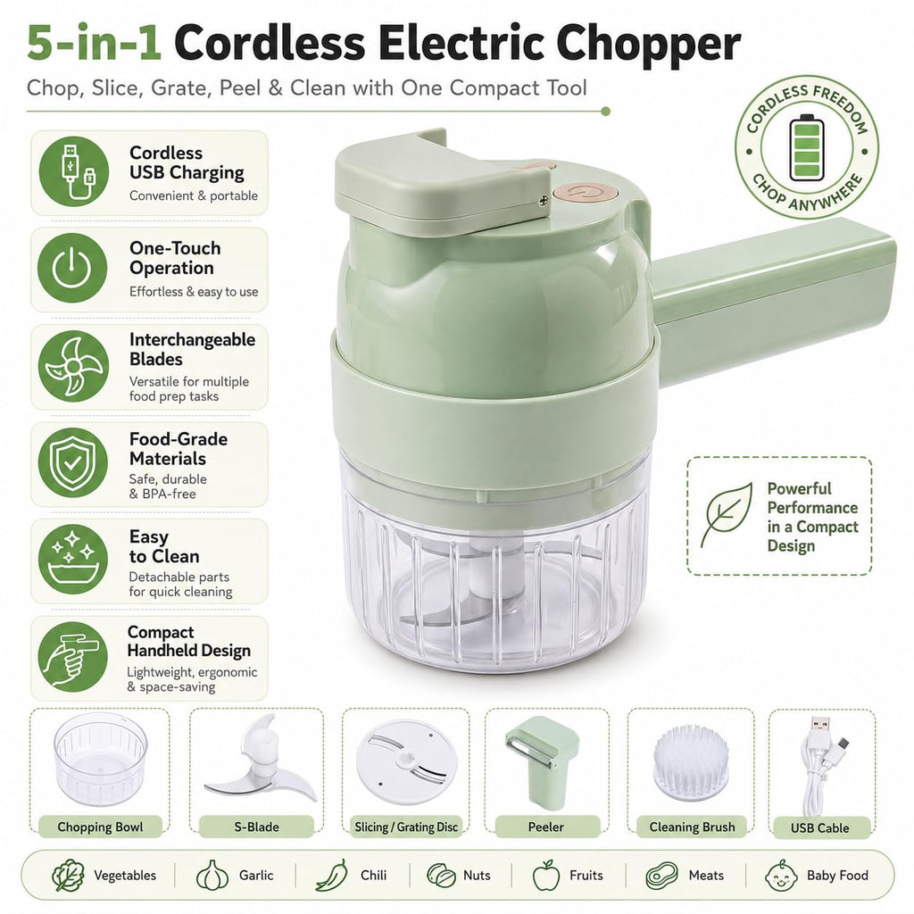 Handheld Electric Vegetable Cutter Set O74694