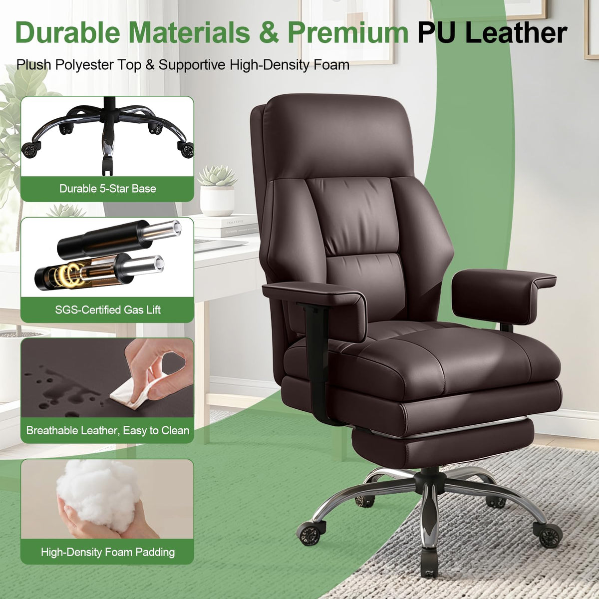 Brown Ergonomic Office Chair T395167