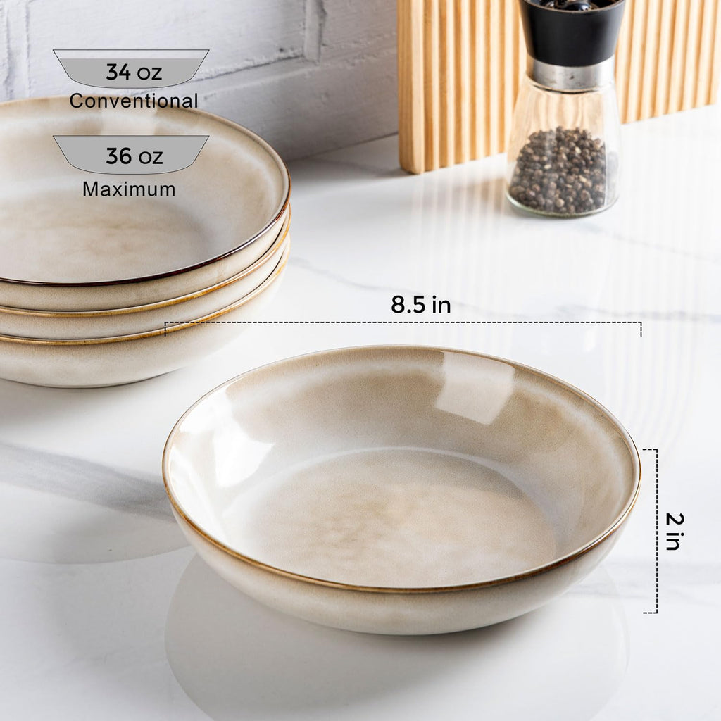 Ceramic Pasta Bowls Set of 4 S92326