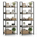 5-Tier Wooden Bookshelf Set of 2 F155344