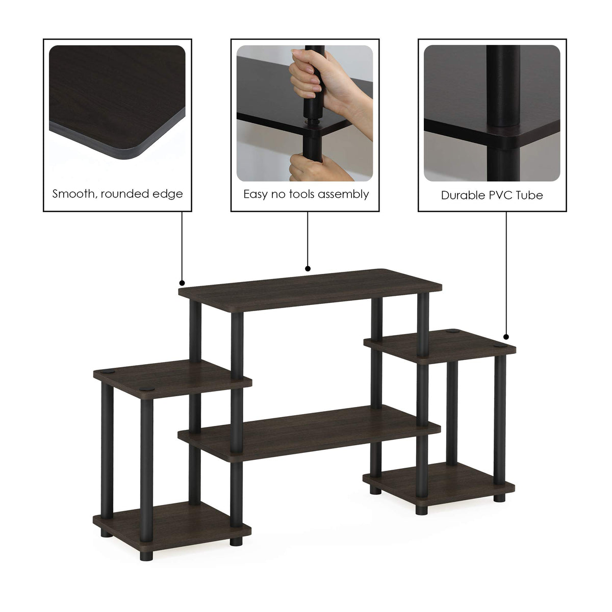 Dark Brown/Black Entertainment TV Stands O93442