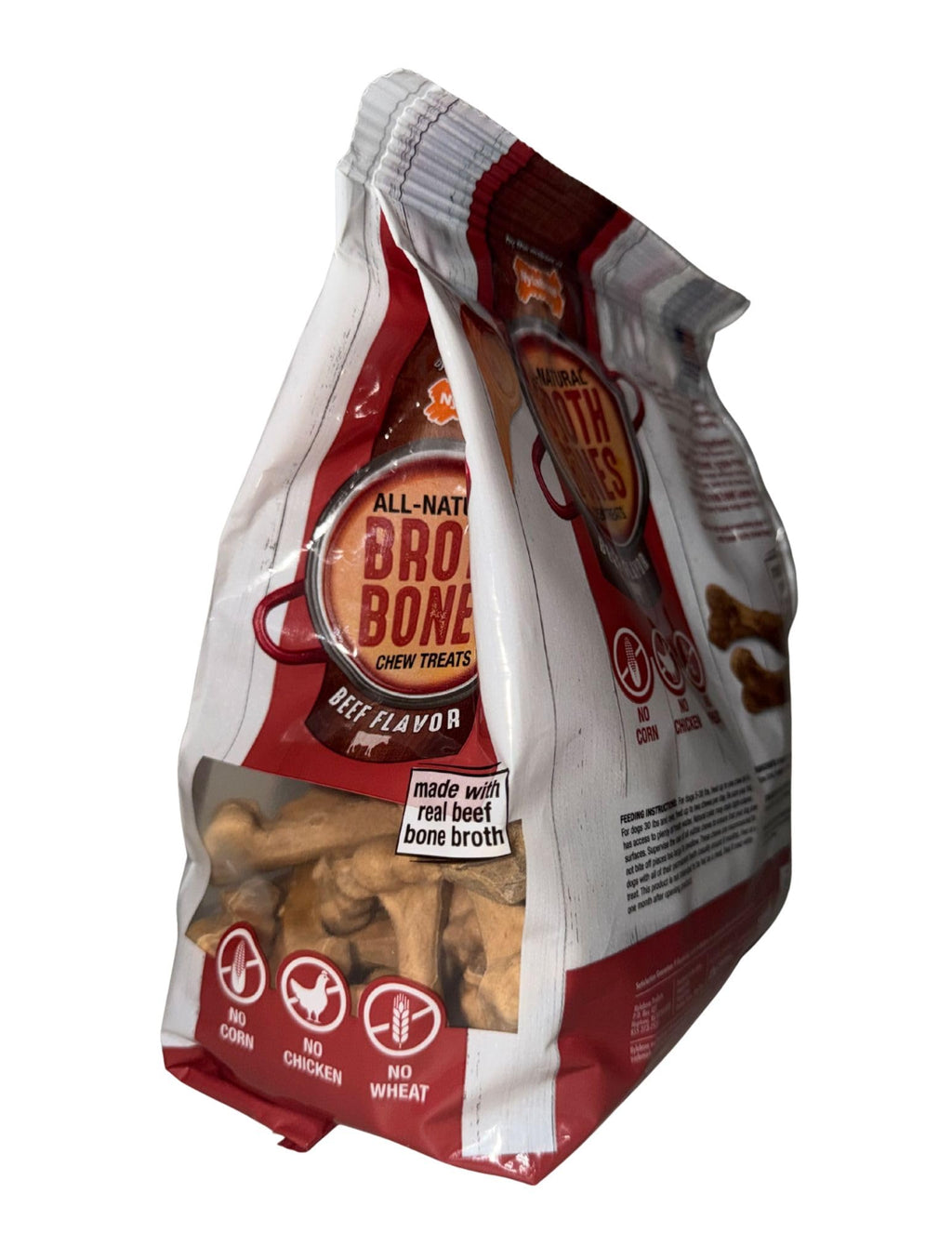 Beef Broth Bones Dog Treats 60 Count 2.6 Lb V761