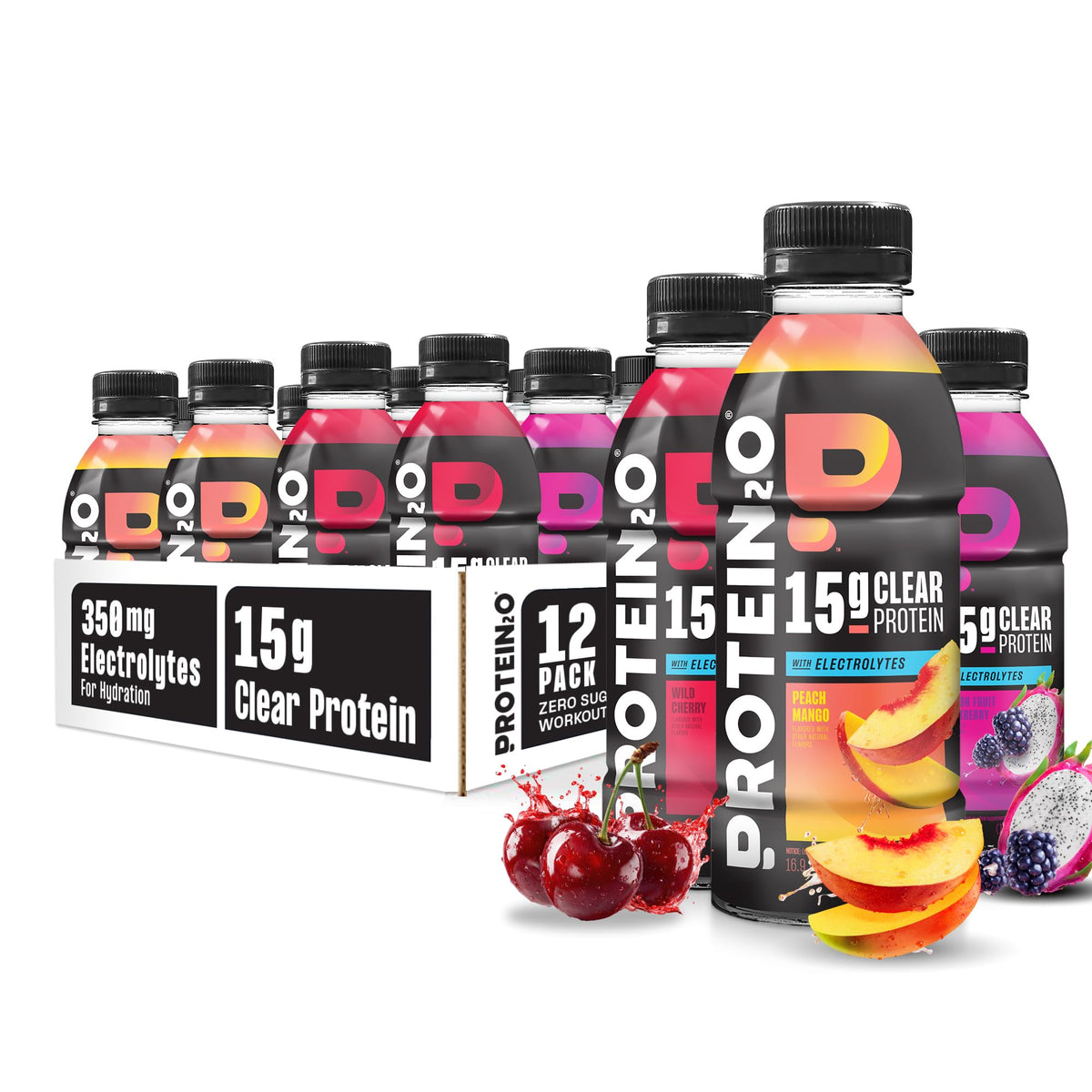 Clear Whey Protein Isolate and Electrolyte Drink 15g Protein 16.9 Fl Oz 12 Count V24528