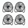 20" 3-Speed Metal Floor Fan 4-Pack D1614