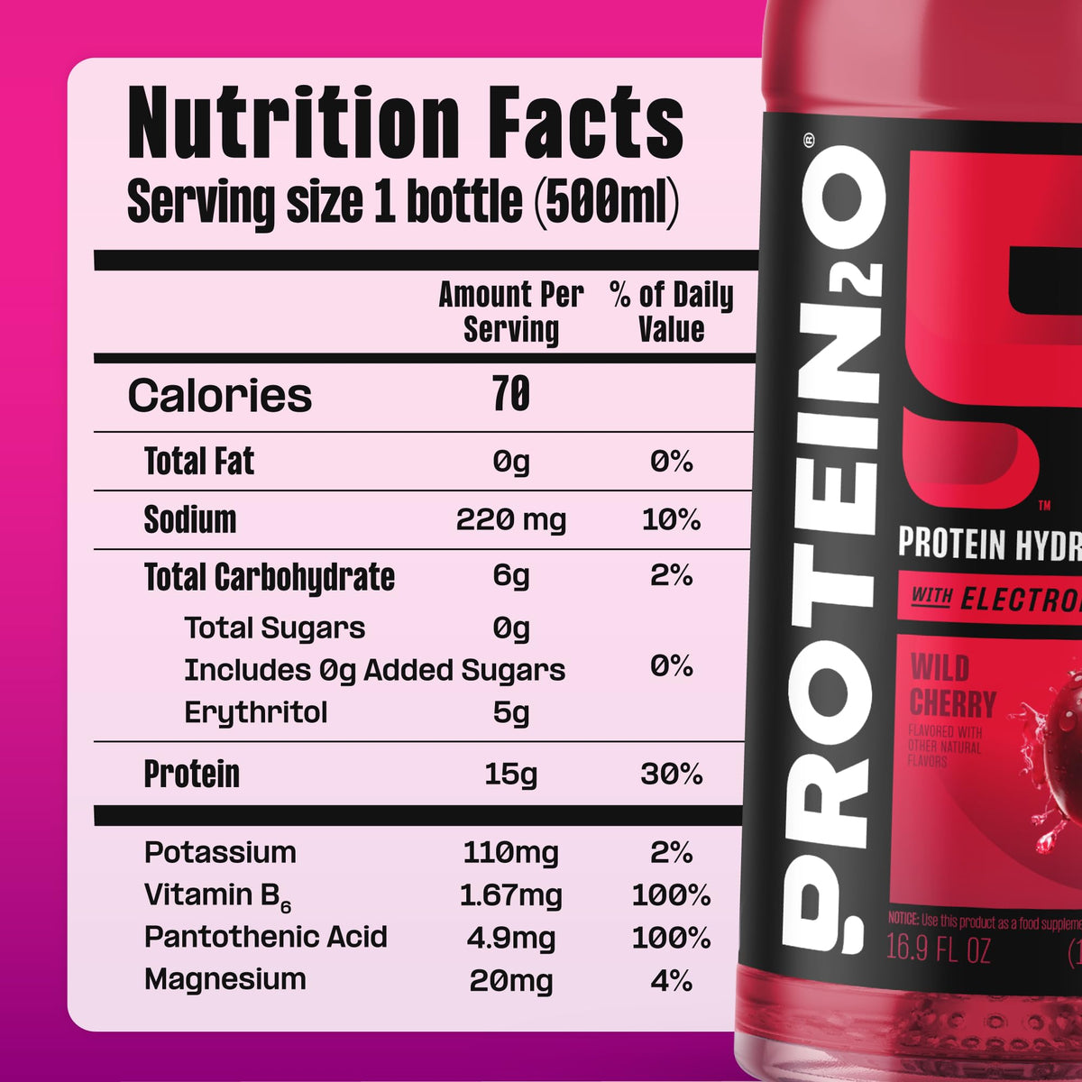 Clear Whey Protein Isolate and Electrolyte Drink 15g Protein 16.9 Fl Oz 12 Count V24528