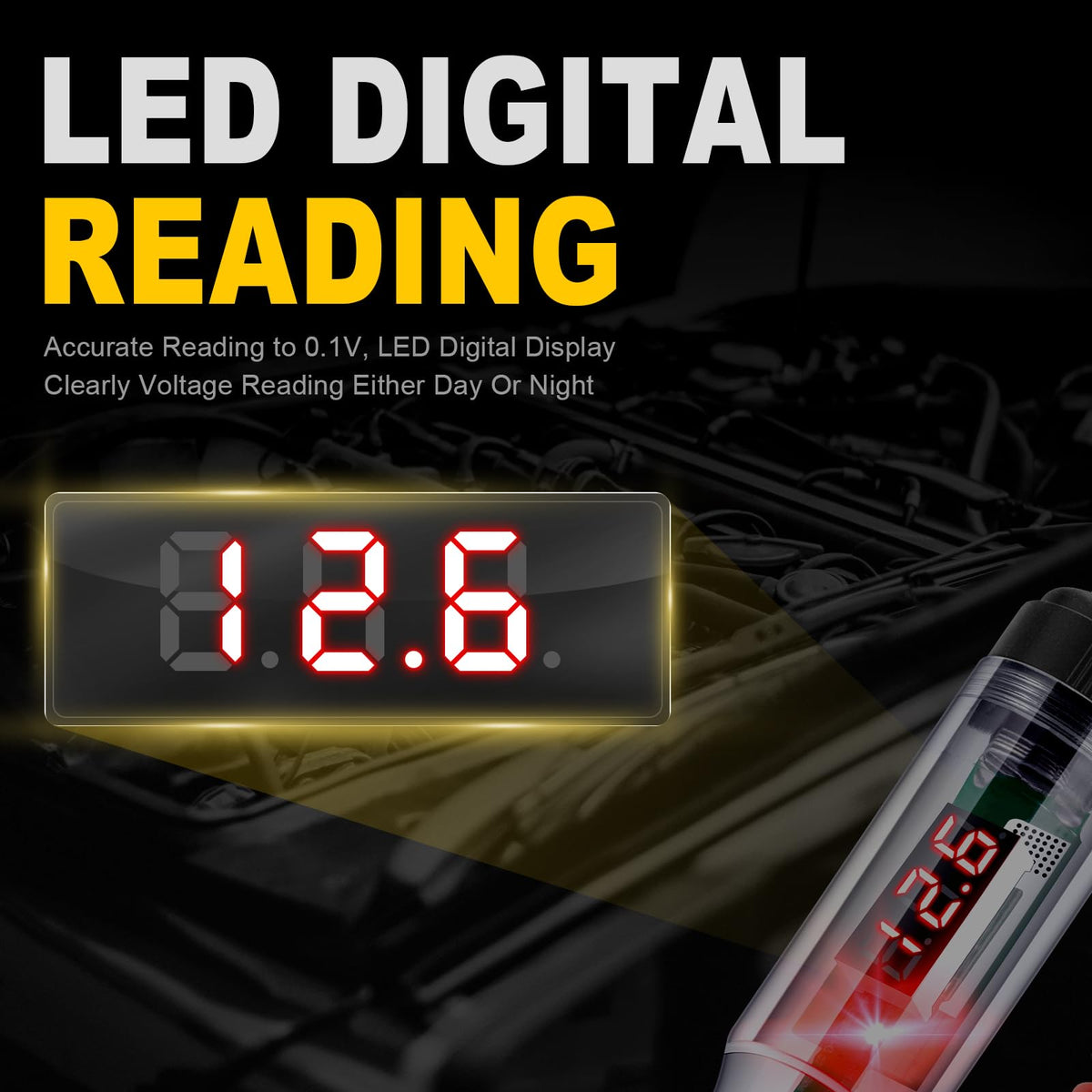 5-90V Digital LED Circuit Tester with Voltage Display P7862