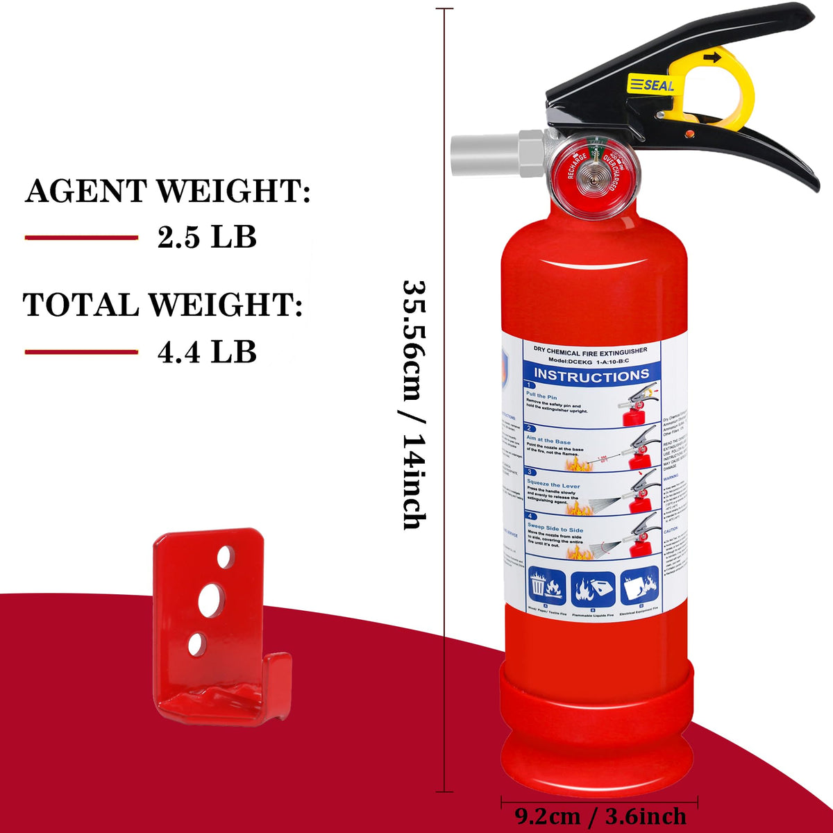 2-Pack 2.5 lb ABC Dry Chemical Fire Extinguisher T268686