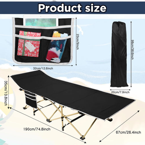 2 Pack Camping Cot with Carry Bag P65908