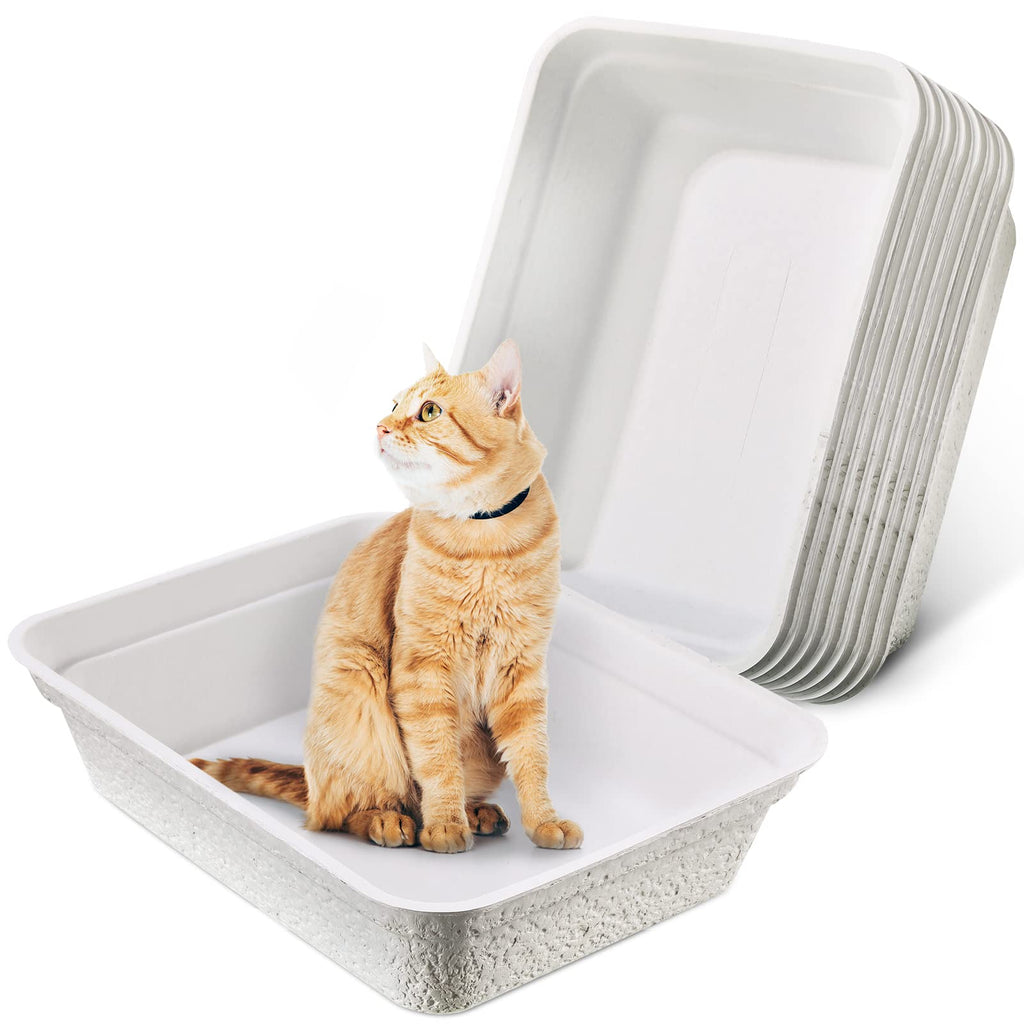8 Pack Disposable Paper Cat Litter Boxes E55492