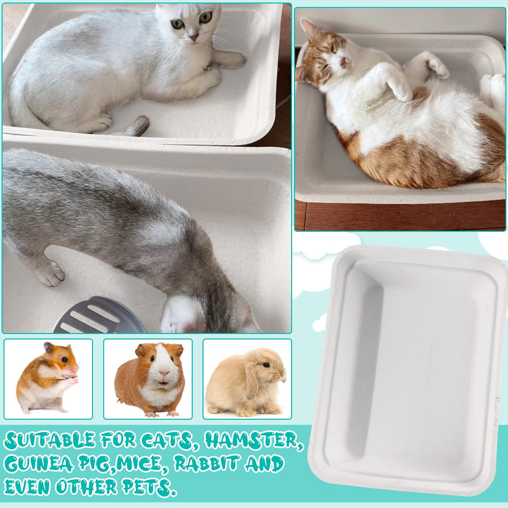 8 Pack Disposable Paper Cat Litter Boxes E55492
