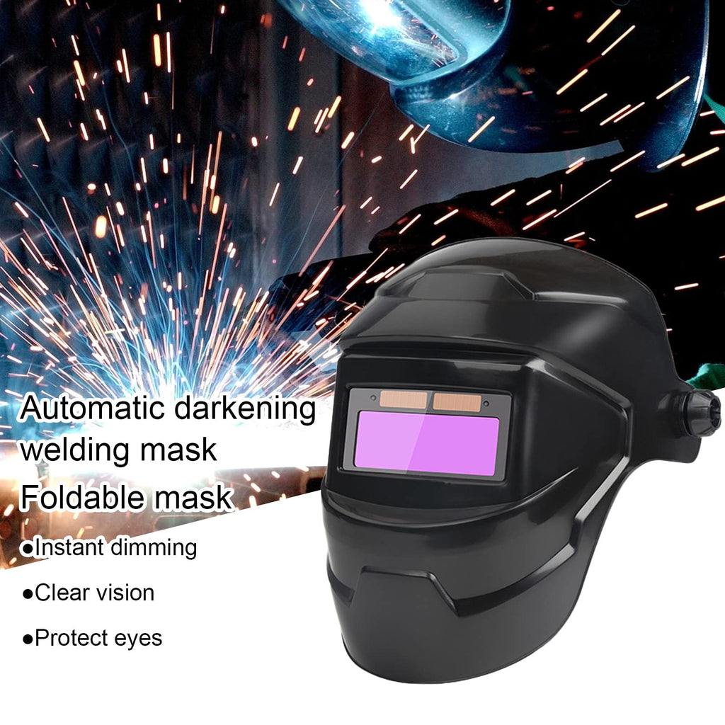 Adjustable Solar Powered Auto Darkening Welding Helmet Q73387