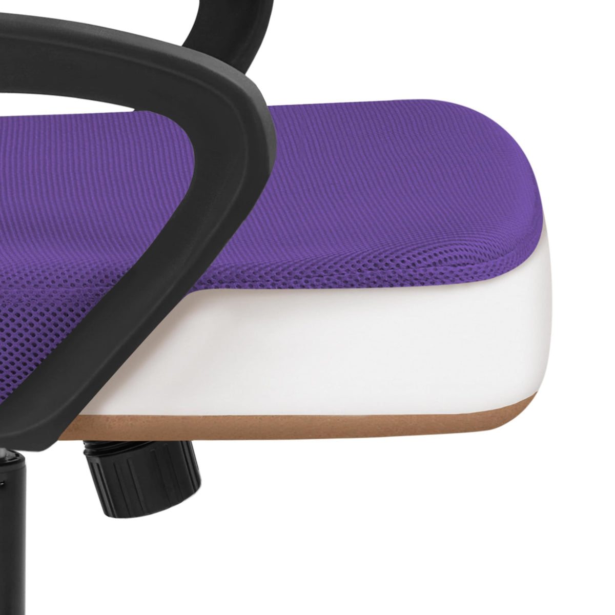 Purple Mesh Office Chairs with Lumbar Support, Set of 2 H157