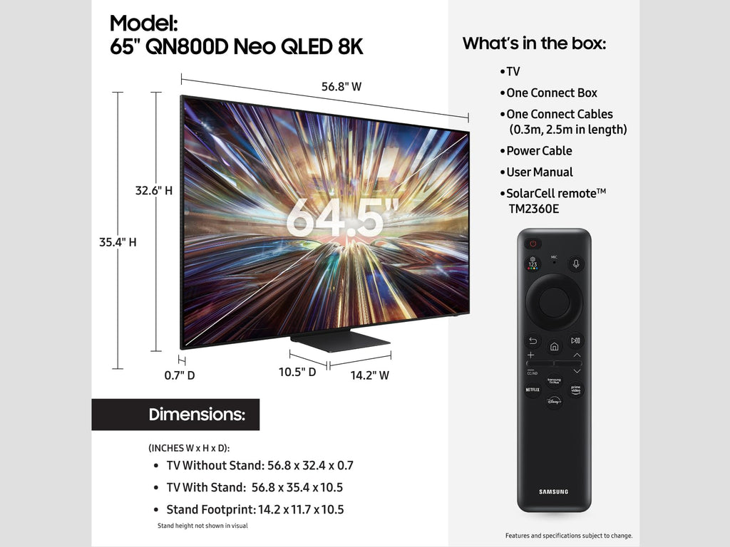 65-Inch QLED 8K Mini LED Smart TV K781480