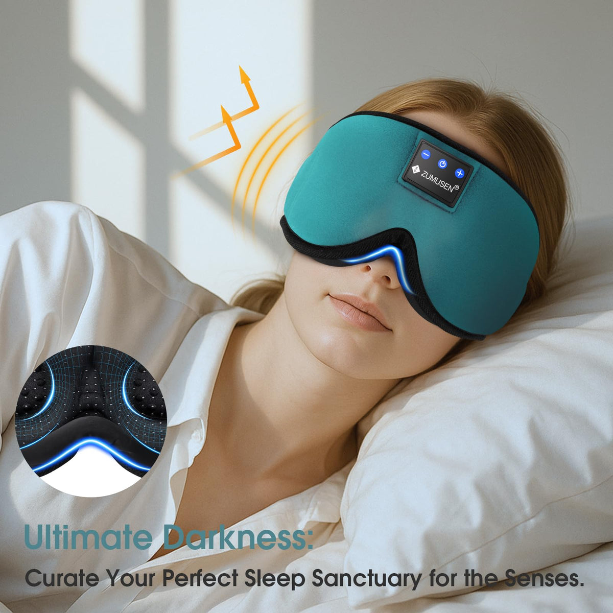 Bluetooth Sleep Headphones 3D Wireless Music Eye Mask O593613