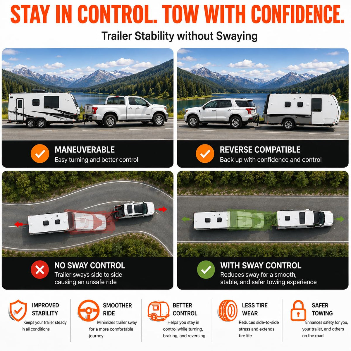 1,000 lb Weight Distribution Hitch with Sway Control I5930