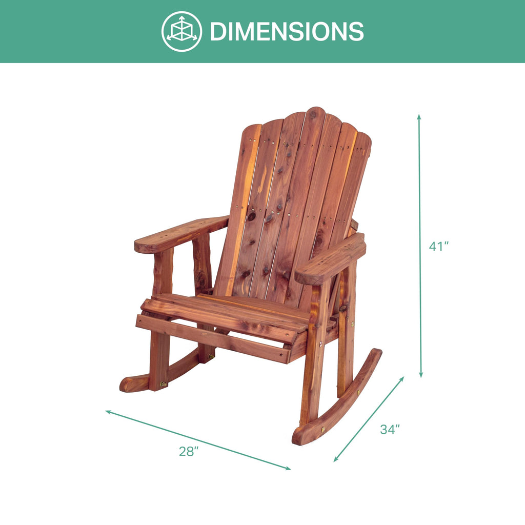 Cedar Adirondack Rocking Chair E71401
