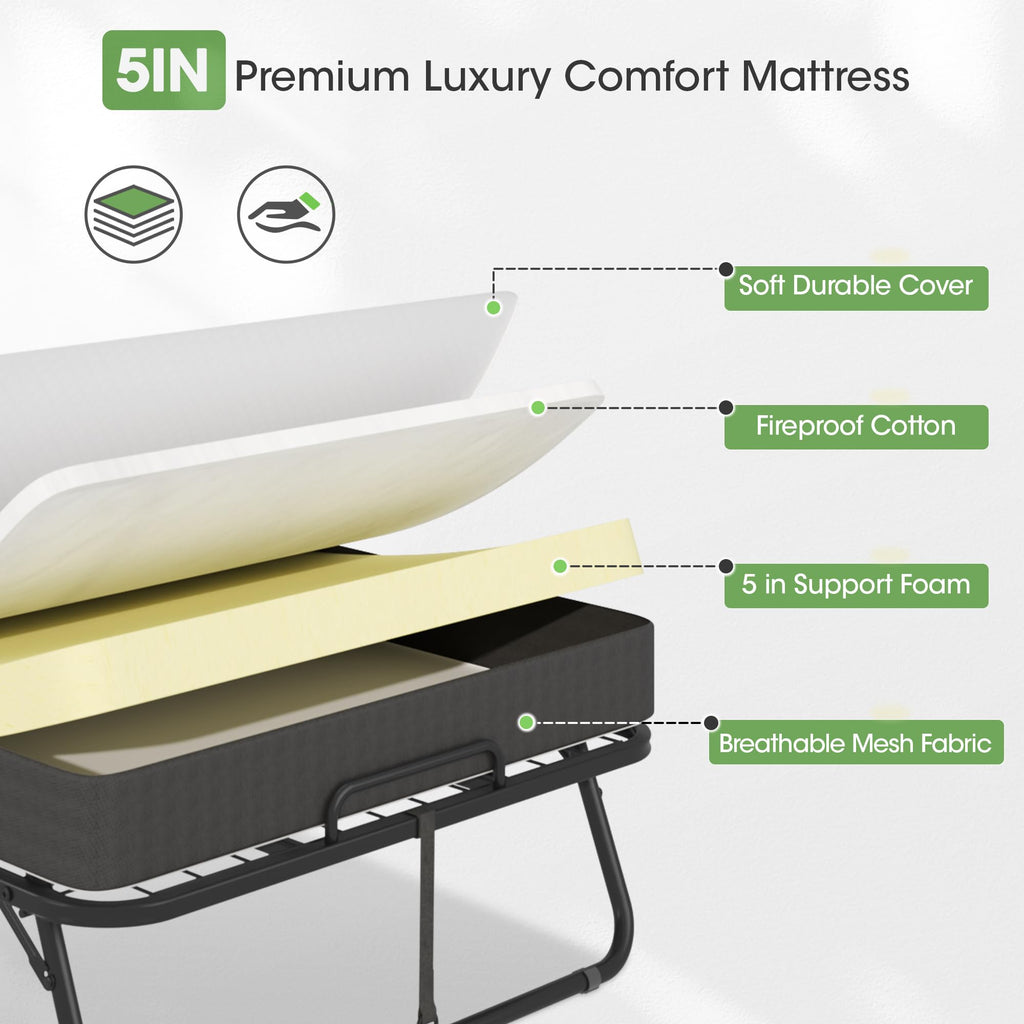 75" × 31" Folding Bed with Mattress N36514