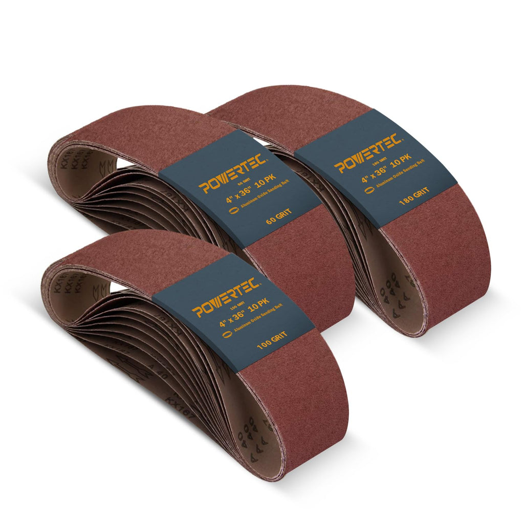 4 x 36 Inch 30pk Aluminum Oxide Sanding Belts Y158555