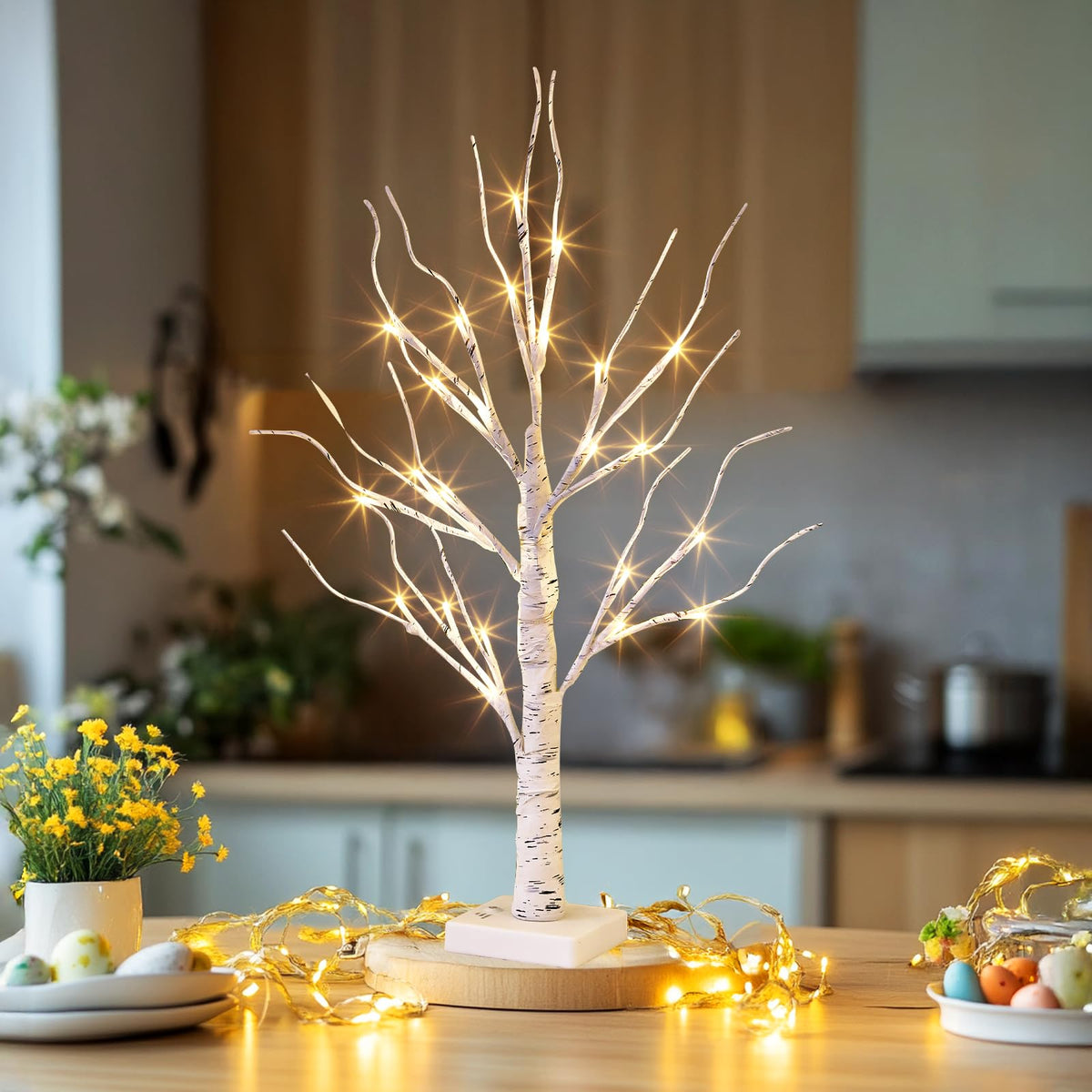 Lighted Birch Tree with Lights B927
