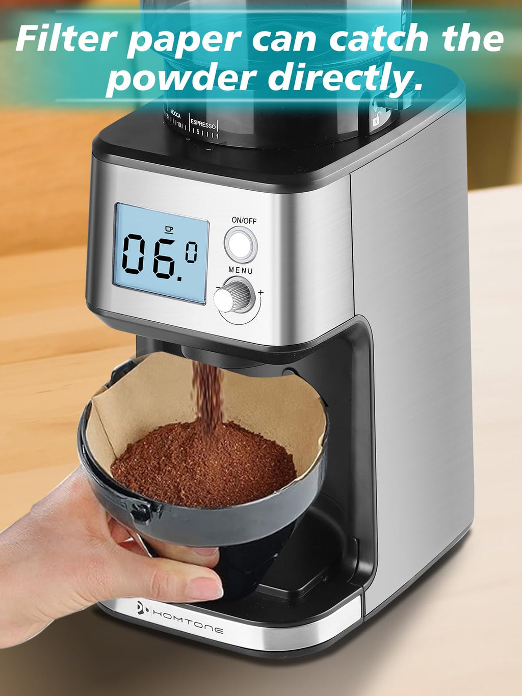 Conical Burr Espresso Coffee Grinder 51mm Stepless Electric E463263