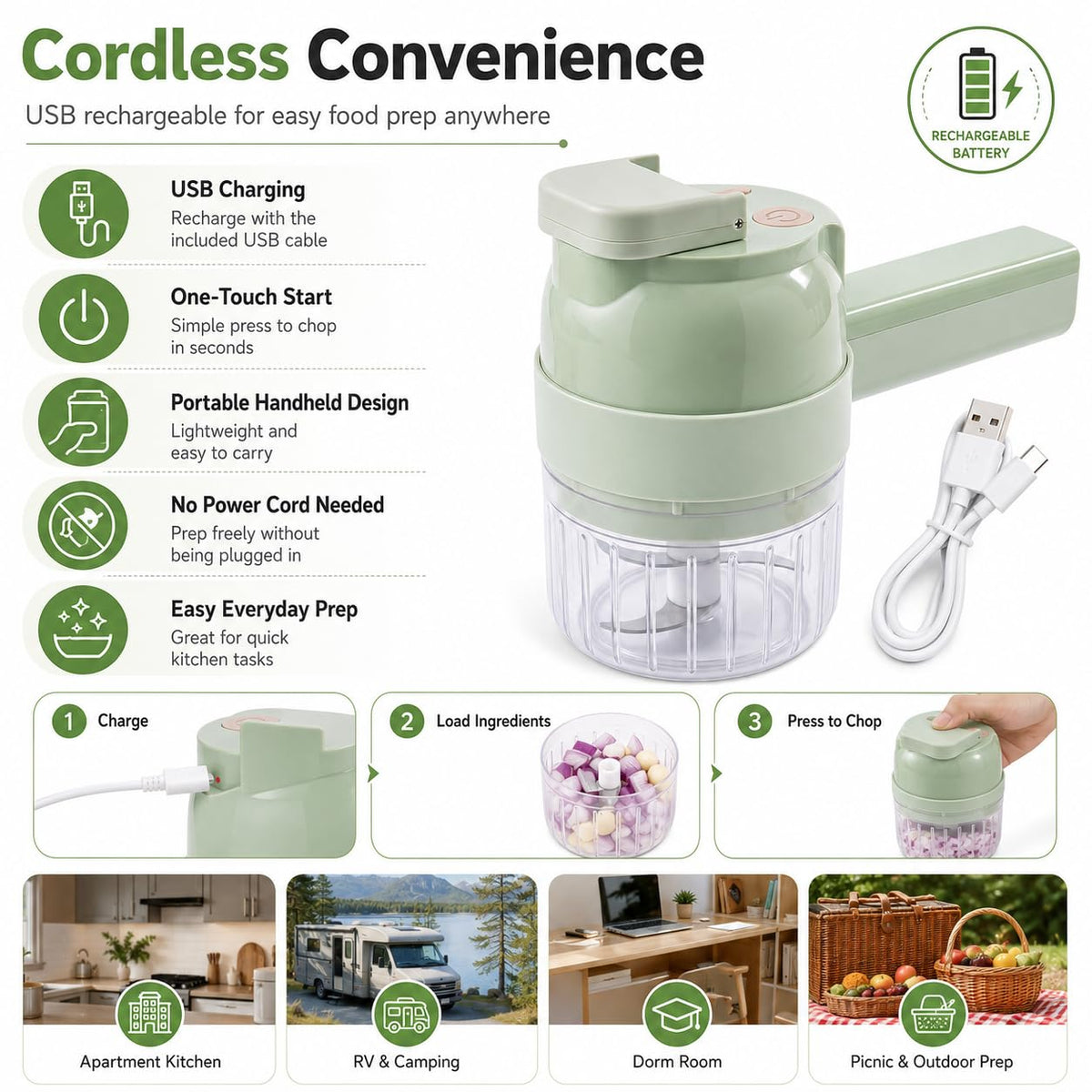 Handheld Electric Vegetable Cutter Set O74694