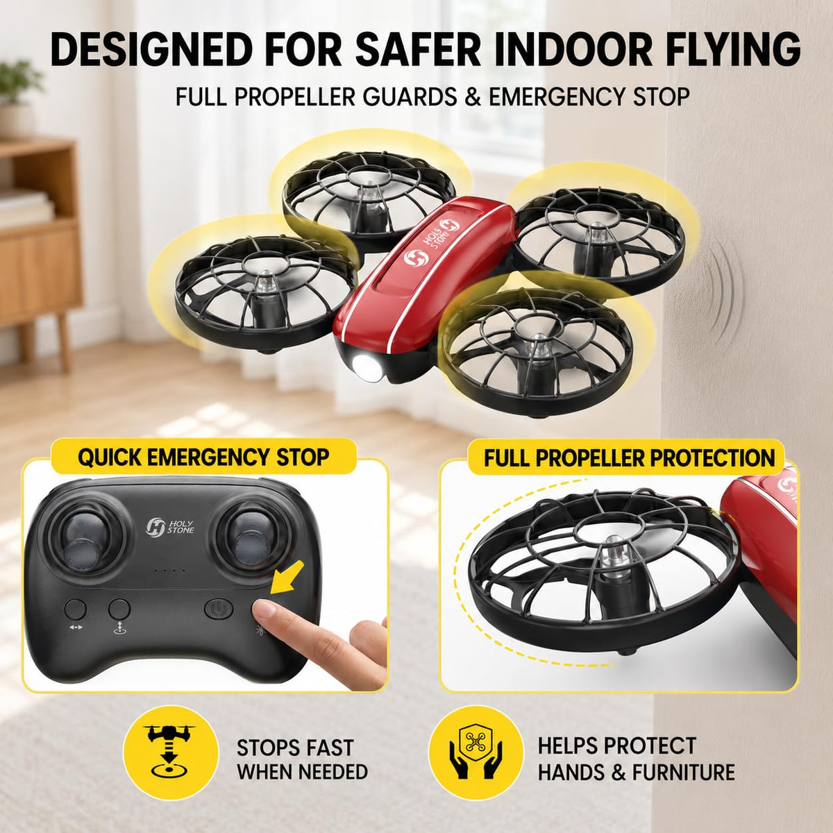 Mini Drone 2-Player Indoor RC Quadcopter Set with 4 Batteries T627