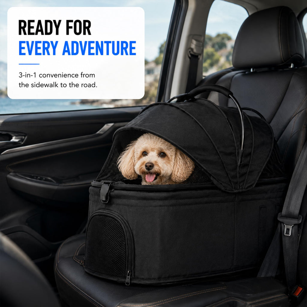 Foldable Pet Stroller with Cup Holder W35323