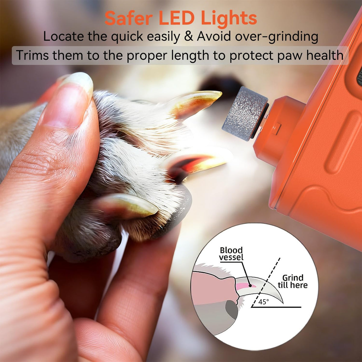 Dog Nail Grinder with Light B817799