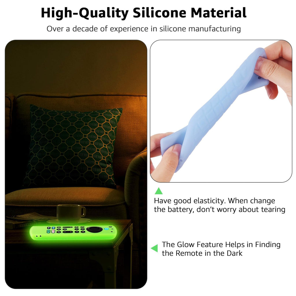 Silicone Remote Cover Glow in The Dark with Lanyard N769