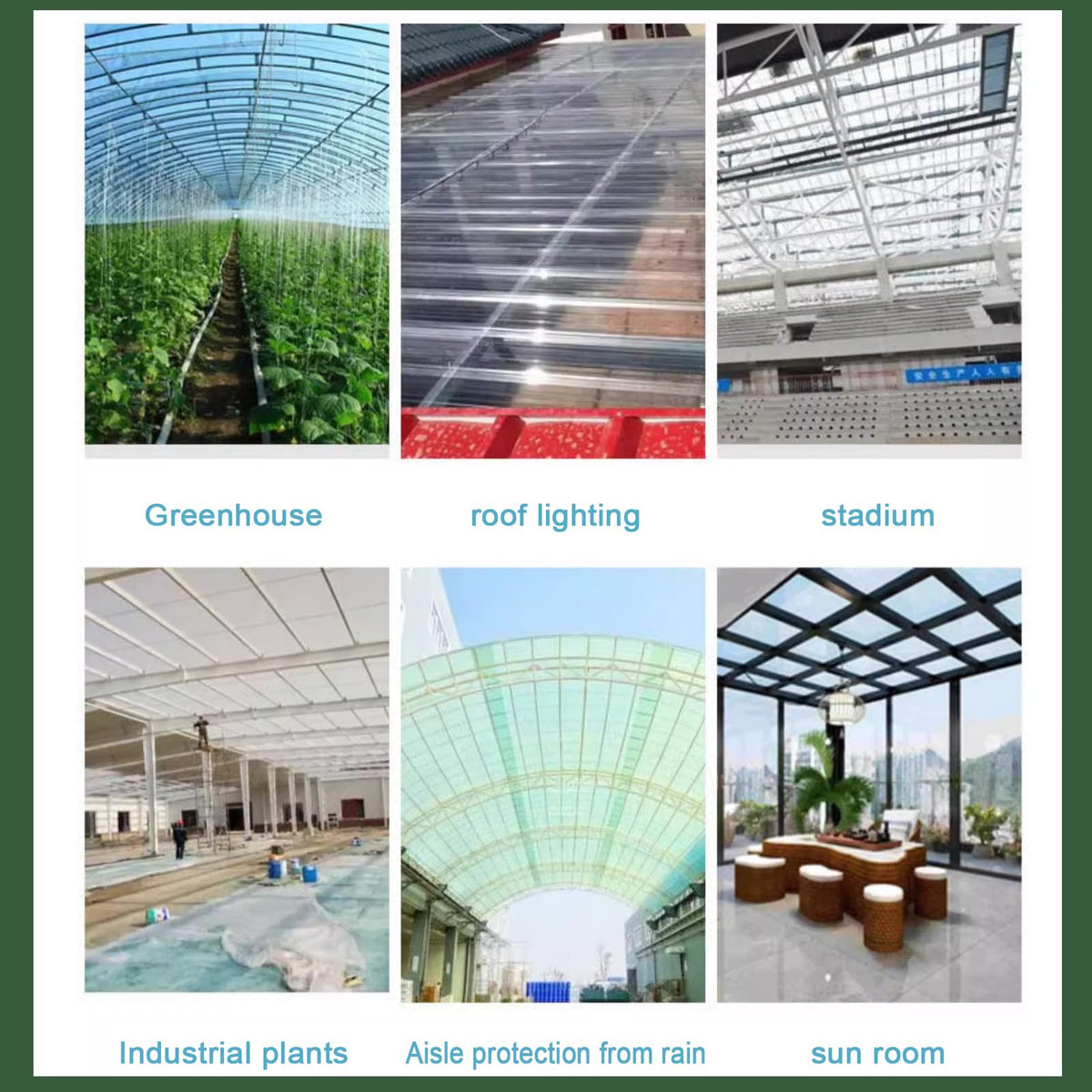 Corrugated Fiberglass Roofing Panels 8 pcs 35x63in J521