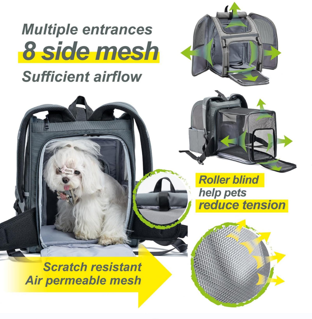 Expandable Foldable Pet Carrier Backpack P671